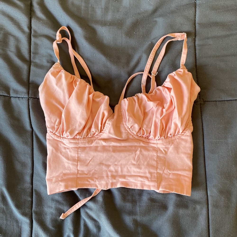 lace up crop top